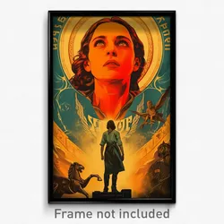 Greek Movie Poster - Girl Feeling Melancholy, Pricey Black Pants (Art Print)