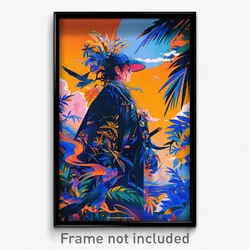 Thai Movie Poster - Mysterious Beach (Thailand Psychedelic Art Retro Film Print)