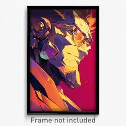 Anime Art Poster - Man Feeling Attentiveness, Cluttered Brown Framed Eyewear