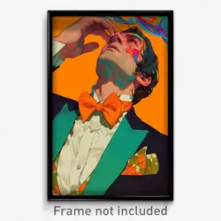 Spanish Movie Poster - Man Feeling Awe, Fancy Orange Bowtie (Spain Art Print)