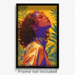 Brazilian Movie Poster - Girl Feeling Ecstatic, Violet Orange (Brazil Art Print)
