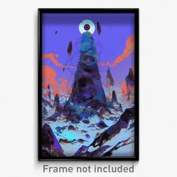 Art Poster - Bleak Cairn (Psychedelic Trippy Weird 11x17 Print)