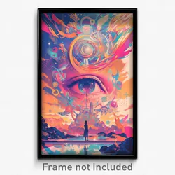 Brazilian Movie Poster - Rosy Hearth (Brazil Psychedelic Art Retro Film Print)