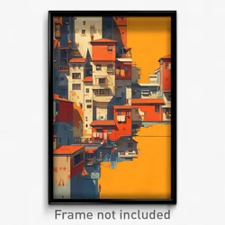 Icelandic Movie Poster - Realistic Spanish City (Iceland Retro Film Art Print)