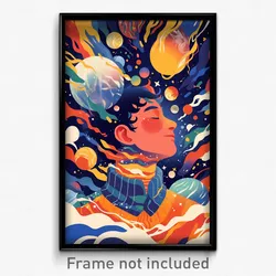 Icelandic Movie Poster - Boy Feeling Friendliness, Spherical Egg Hair Ornament