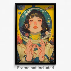 Movie Art Poster - Girl Feeling Mixed Up, Wonderful Yellow Choker (Film Print)