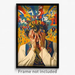 Greek Movie Poster - Man Feeling Dominant, Whimsical Cropped Vest (Art Print)