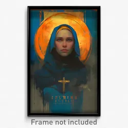Russian Movie Poster - Woman Feeling Lonely, Rundown Mechanical Halo (Art Print)