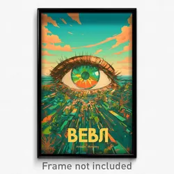Russian Movie Poster - Digital Wire Frame Reef (Russia Retro Film Art Print)