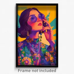 Mexican Movie Poster - Woman Feeling Annoyance, Wonderful Purple Tinted Eyewear