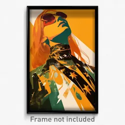 French Movie Poster - Woman Feeling Fury, Extra Large Star Choker (Art Print)
