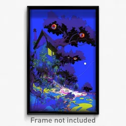 Art Poster - Hidden Cottage (Psychedelic Trippy Weird 11x17 Print)