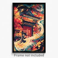 Chinese Movie Poster - Alive Fireplace (China Psychedelic Art Retro Film Print)