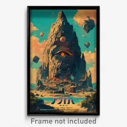 Thai Movie Poster - Showy Stone (Thailand Psychedelic Art Retro Film Print)