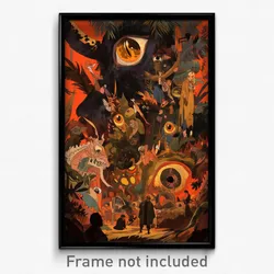 Spanish Movie Poster - Cluttered Tent (Spain Psychedelic Art Retro Film Print)