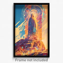 Greek Movie Poster - Wire Frame Glitchy Fourth Of July (Greece Film Art Print)