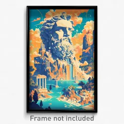 Greek Movie Poster - Normal Acropolis (Greece Psychedelic Art Retro Film Print)