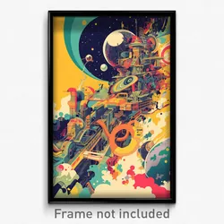 Movie Art Poster - Dry Inn (Psychedelic Trippy Weird Retro Cartoon Film Print)