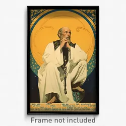 German Movie Poster - Man Feeling Curiosity, Exotic White Robe (Art Print)