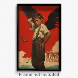 Mexican Movie Poster - Boy Feeling Embarrassment, Wild Head Wings (Art Print)