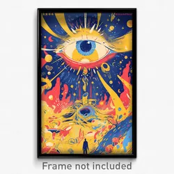 Spanish Movie Poster - Distinct Citadel (Spain Psychedelic Art Retro Film Print)