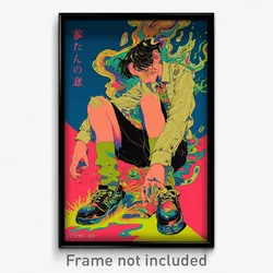 Movie Art Poster - Boy Feeling Wrath, Simplistic Green Socks (Retro Film Print)