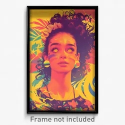 Brazilian Movie Poster - Girl Feeling Confident, Acclaimed Scrunchie (Art Print)