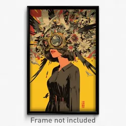 German Movie Poster - Girl Feeling Anticipating, Odd Mechanical Wings (Print)