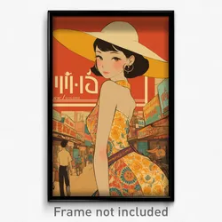 Thai Movie Poster - Girl Feeling Indifference, Amusing Multicolored Dress