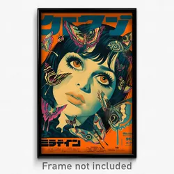 Hebrew Movie Poster - Woman Feeling Joviality, Webbed Frilled Capelet (Print)