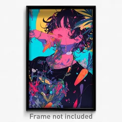 Anime Art Poster - Boy Feeling Apathy Wearing Luxurious Carrot Necklace (Print)