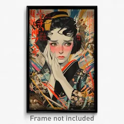 Chinese Movie Poster - Girl Feeling Woe, Grandiose Kimono (China Film Art Print)