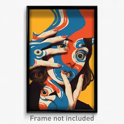 Spanish Movie Poster - Oval Mind (Spain Psychedelic Trippy Art Retro Film Print)