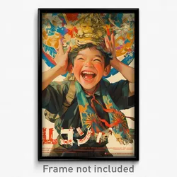 Thai Movie Poster - Boy Feeling Positive, Colorful Torn Sleeves (Art Print)