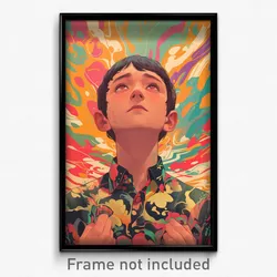 Indonesian Movie Poster - Boy Feeling Sadness, Homely Shirt Lift (Art Print)