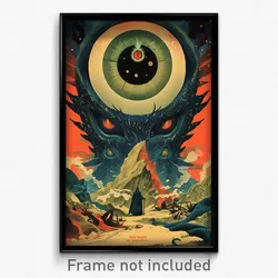 French Movie Poster - Bright Abyss (France Psychedelic Art Retro Film Print)