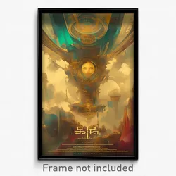 Hebrew Movie Poster - Woman Feeling Greed, Modern Mechanical Wings (Art Print)