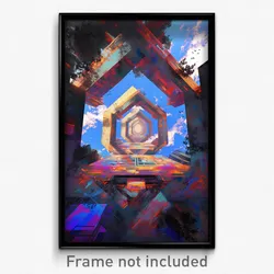 Art Poster - Square Trail (Psychedelic Trippy Weird 11x17 Print)