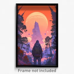 Movie Art Poster - Quaint Tepee (Psychedelic Trippy Retro Cartoon Film Print)