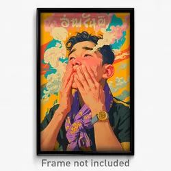 Thai Movie Poster - Man Feeling Resignation, Old Fashioned Purple Neckerchief