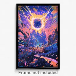 Art Poster - A Cosmic Rift Opening In The Sky, With Swirling Colors And Strange