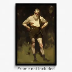 Art Poster - Man Feeling Insulted Wearing Quizzical Dressing (Print)