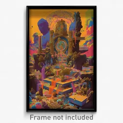 Greek Movie Poster - Fancy Esplande (Greece Psychedelic Art Retro Film Print)