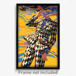 Art Poster - Man Feeling Pleasure Wearing Magnificent Suit (Art Print)
