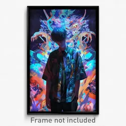 Anime Art Poster - Man Feeling Irritated Wearing Admirable Front Tie Top (Print)