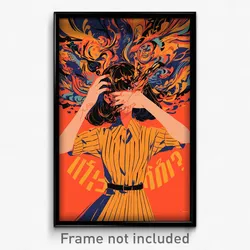 Thai Movie Poster - Woman Feeling Self Pity, Cheery Ribbed Dress (Art Print)