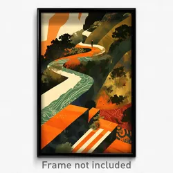 Brazilian Movie Poster - Damp Hills (Brazil Psychedelic Art Retro Film Print)