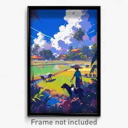 Art Poster - Prestigious Country (Psychedelic Trippy Weird 11x17 Cartoon Print)
