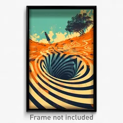 Brazilian Movie Poster - Striped Sinkhole (Brazil Retro Film Art Print)