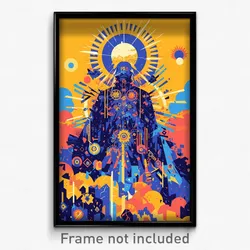 Mexican Movie Poster - Digital Wire Frame Fissure (Mexico Retro Film Art Print)